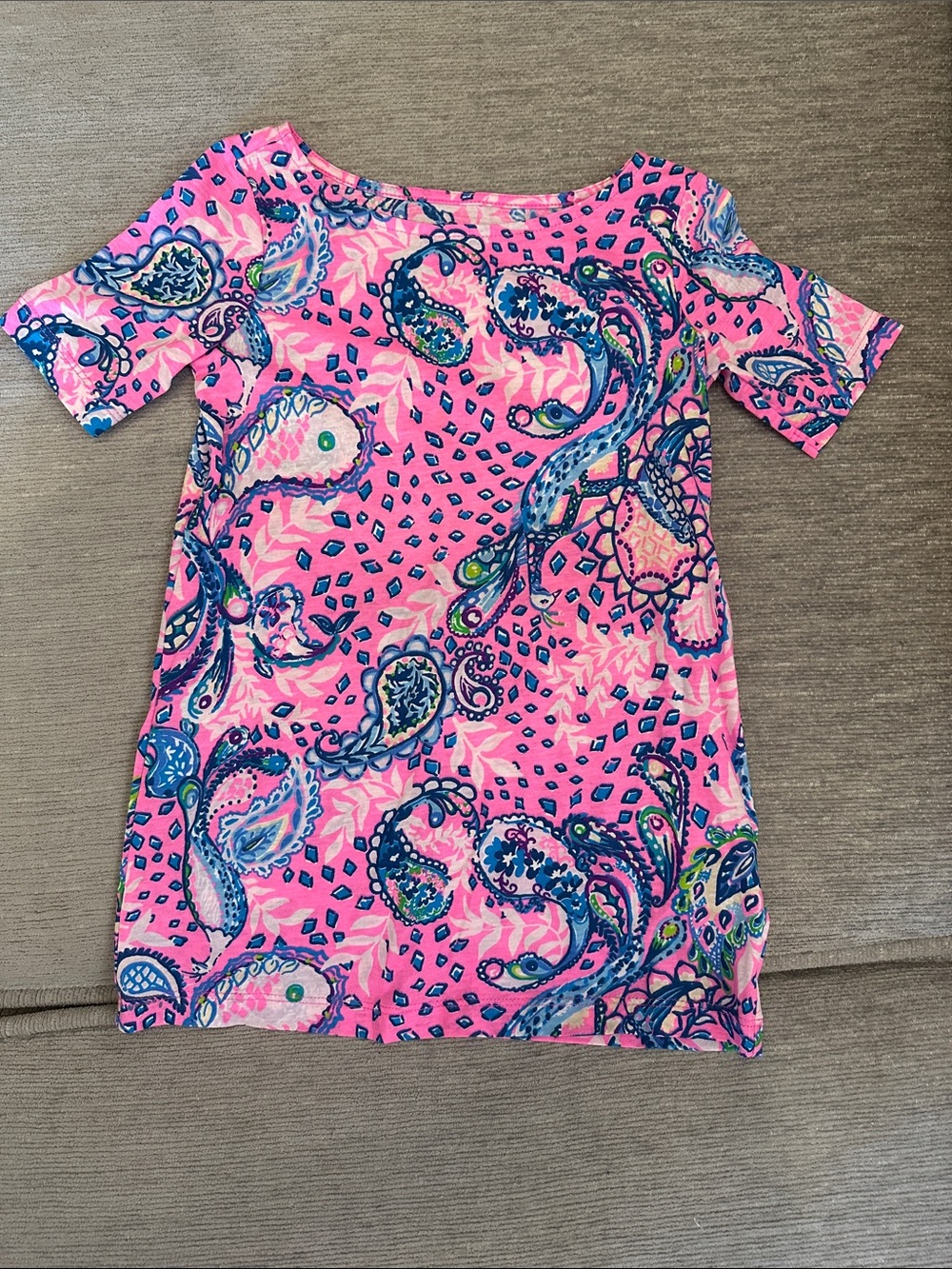 Lilly Pulitzer Girls Pink Paisley Print Dress